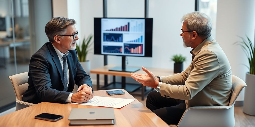 Financial advisor discussing asset protection with a couple