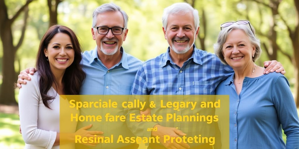 Three generations family symbolizing financial security.
