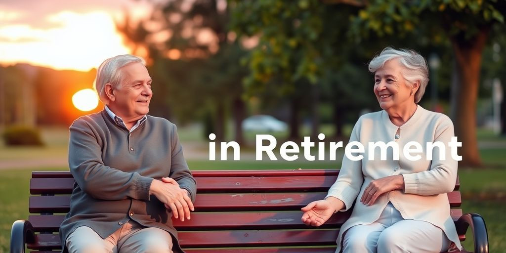 Elderly couple enjoying a peaceful sunset