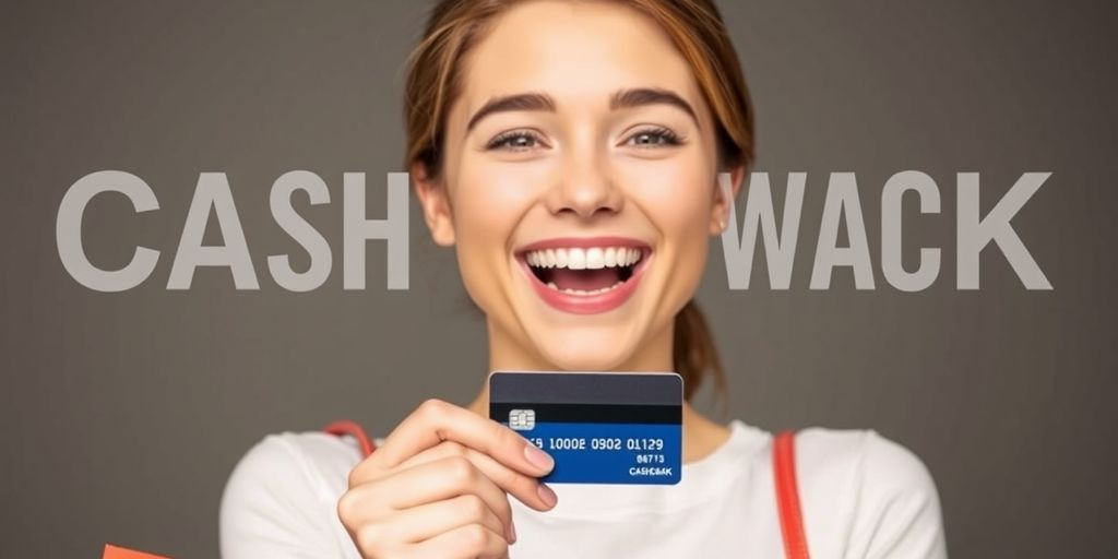 Person holding credit card and shopping bag.
